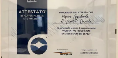 Certificazione piscine